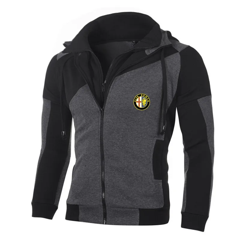 

new Alfa Romeo car logo Zipper Clothing Jacket Men Cotton Sweatshirt Hoody Spring Autumn Harajuku Male Fleece Sportwear Hoodies