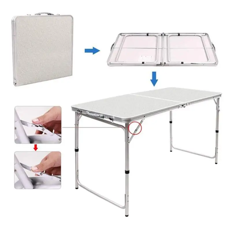 Goede Draagbare Reizen Outdoor Klaptafel Stoel Camping Aluminium Picknick Tafel Waterdicht Ultralight Duurzaam Klaptafel Hwc