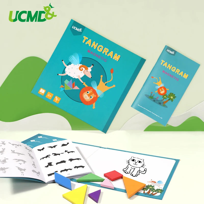 Magnetic 3D Puzzle Jigsaw Tangram Game Montessori Learning Educational Toy Drawing Board intelligence Game for Children Toy Gift go getter cat and mouse toy board cartoon puzzle maze intelligence game gift h055