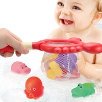 playing in the water bathing toys color changing vinyl squeeze animal water spray float childrens net fishing tool set