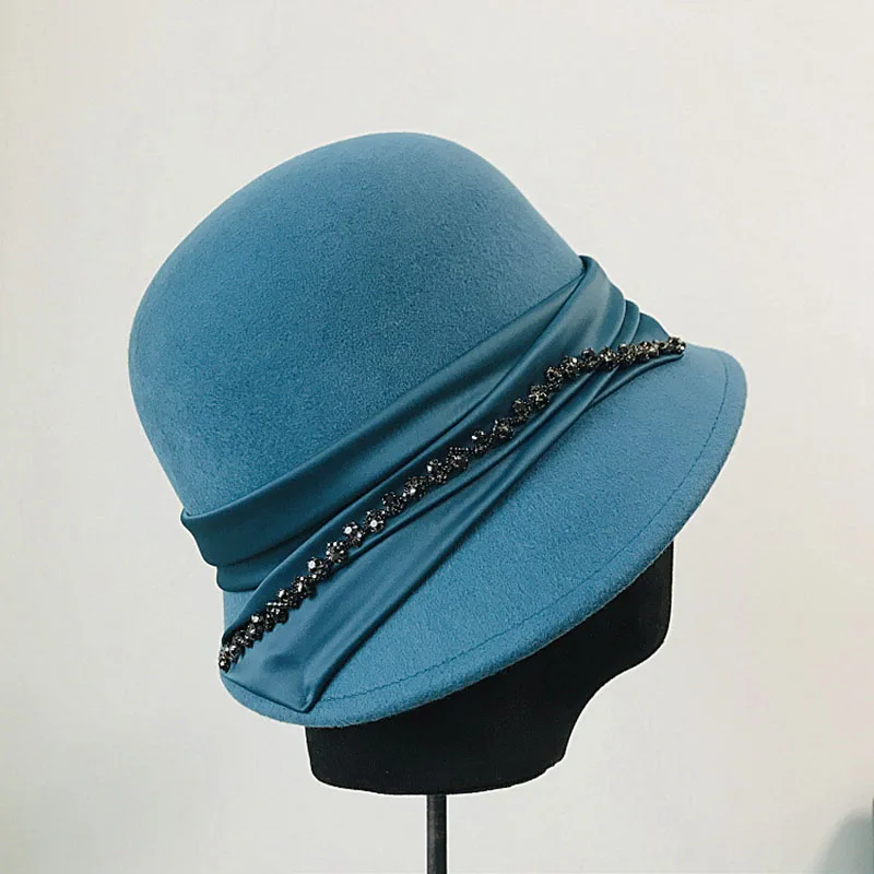 Винтажная шерстяная фетровая шляпа Fibonacci элегантные женские шляпы женская