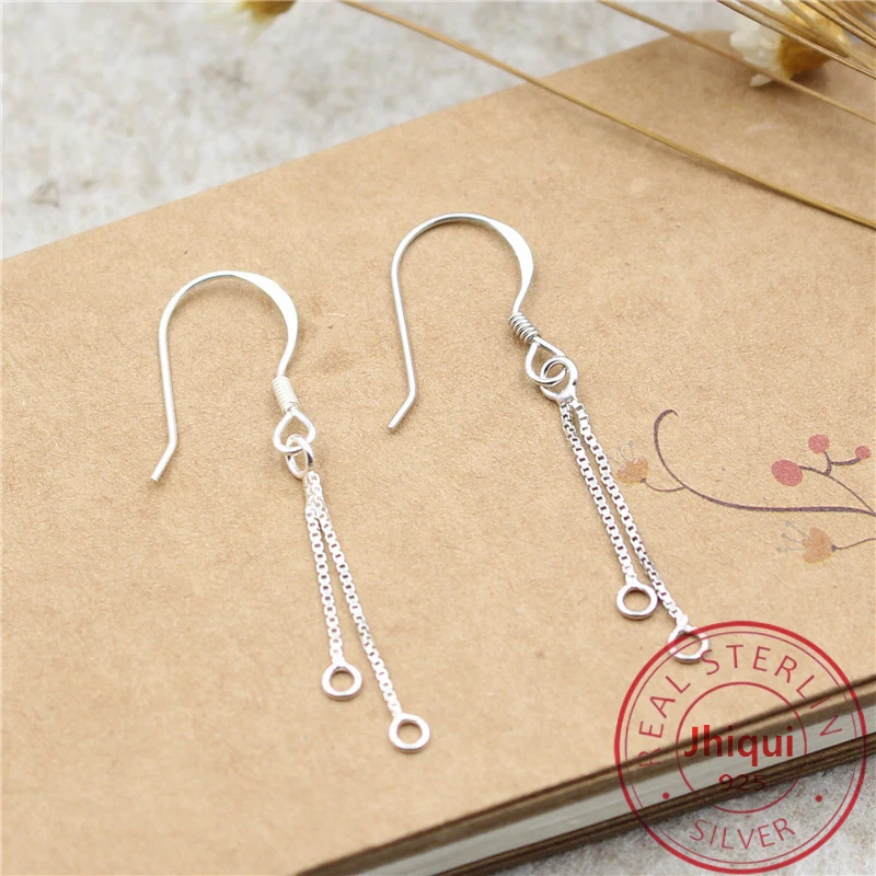 Реальные искусственные серебряные серьги крючок подвеска сделай сам аксессуары