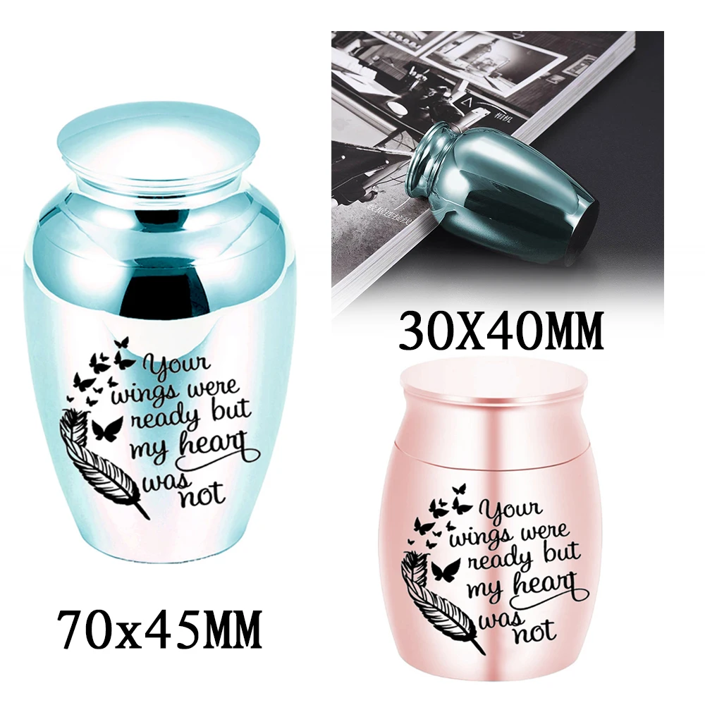 

Светильник-розовая светильник-голубая урна для кремации для золы, новый погрельный бабапел, банка из алюминиевого сплава, держатель для зол...