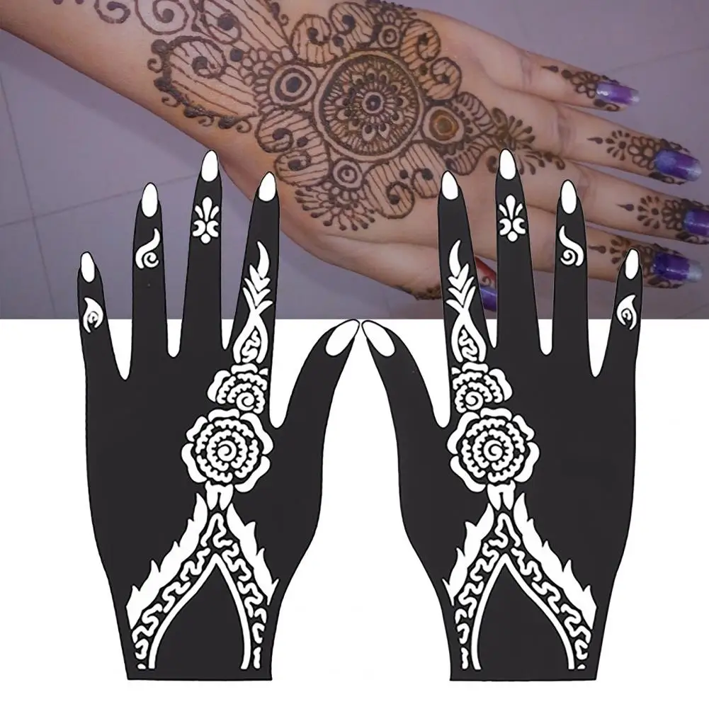 2 шт. крутые Временные татуировки наклейки с хной тату для тела ювелирные изделия