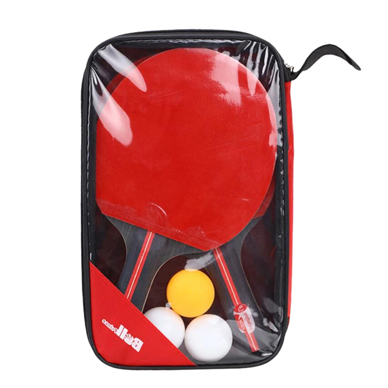 

Ping Pong Paddle 3 Ball 2 Racket Table Tennis Set Racket Double Sided Long Short Handle High Quality Beginner Table Tennis Set