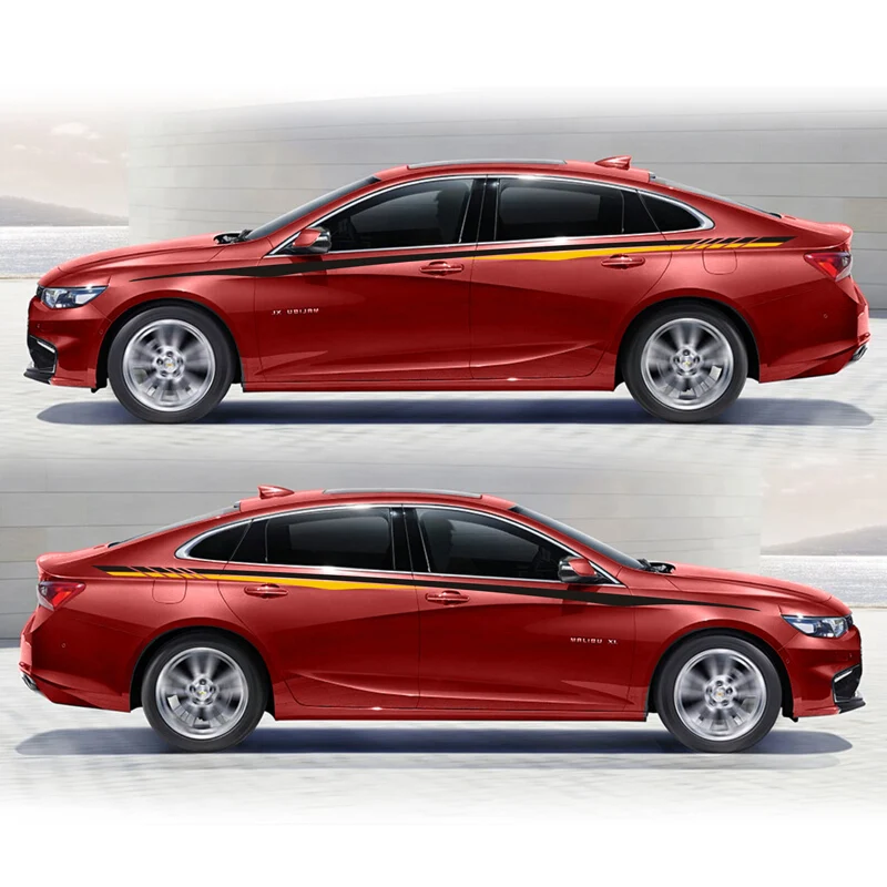 

Автомобильный Стайлинг, Спортивная Автомобильная наклейка для Chevrolet Malibu Cruze Aveo Captiva, боковой корпус, спортивные автомобильные наклейки
