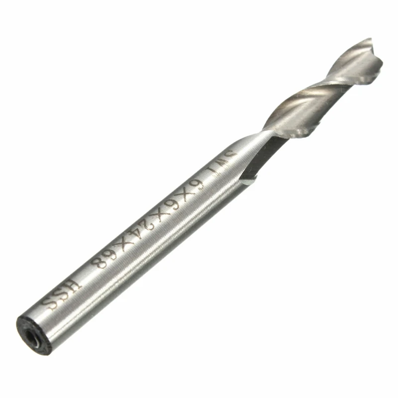 6mm 2 Flute HSS &amp Aluminium End Mill Cutter CNC Bit Extended Incisive Strong And Durable Hot Sale 6x6x24x68mm Milling | Инструменты