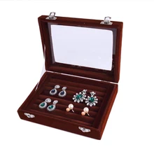 Hot sale Fashion Rings Storage Boxes With Lid Rings Jewelry Boxs Stand Earring Organzier Stud Jewellery Accessories Display Rack