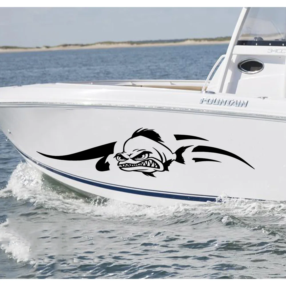 

Large Size Fish Boat Stickers Voiture Car Stickers Window Decal Vinyl Body Stickers Waterproof Glue Sticker