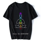 Йоги медитации буддийские Намасте духовными, женская футболка с мультипликационным рисунком футболка для мужчин обувь унисекс новые модные футболки, топы