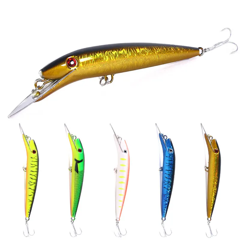 

Big Sea Trolling Fishing Lures 20cm 49g Metal Tongue Lure Bait Minnow Artificial Bait