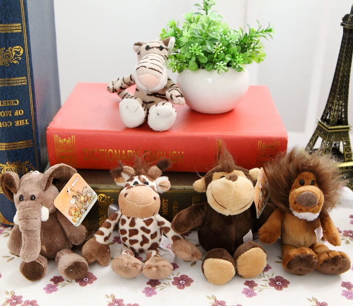 15 см Германия джунгли брат Тигр Слон Обезьяна Лев Жираф плюшевые игрушки кукла