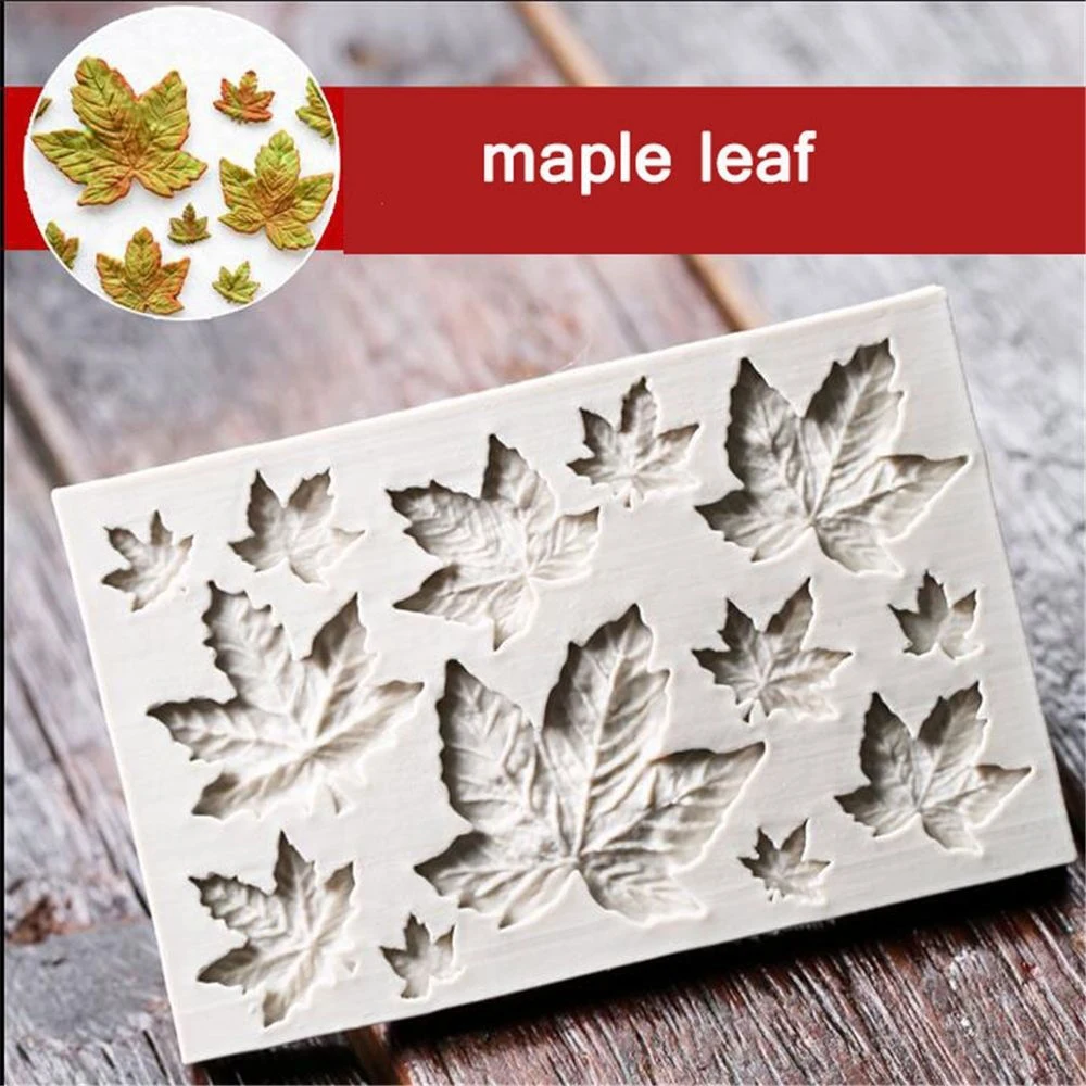 Kitchen Chocolate Sugar Craft Silicone Fondant Mold Cake Decor Shaping Maple Leaves Mould | Дом и сад