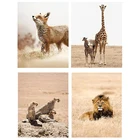 DIY 5D алмазная картина на лугу, животное, лев, леопард, жираф, полный квадраткруглая дрель, животные, вышивка, наборы крестиков, мозаика