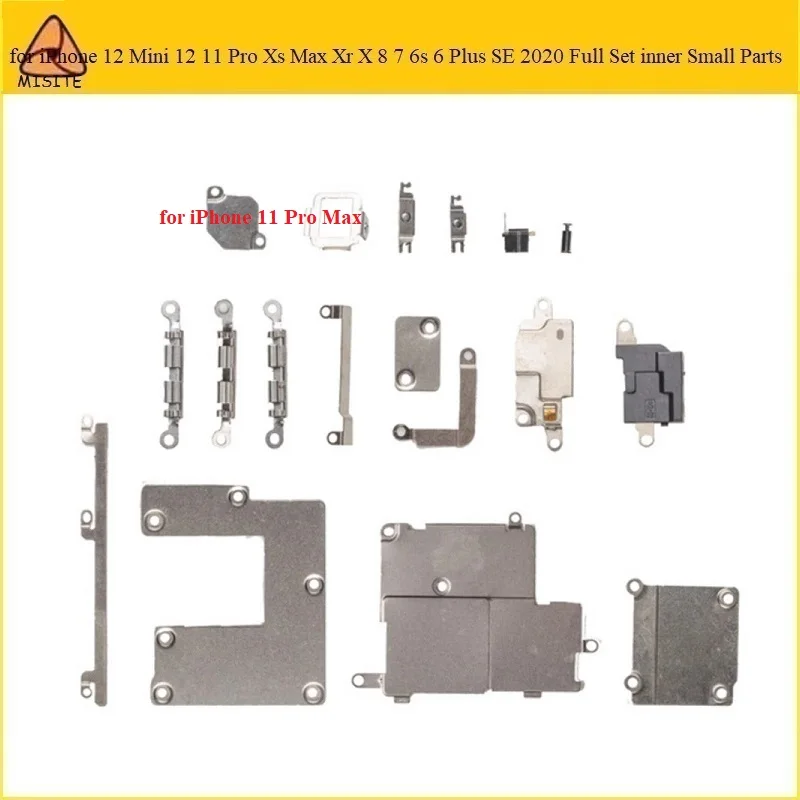 

10 Sets Inner Accessories For iPhone 12 Mini/12/12 Pro Max/12 Pro Inside Small Metal Parts Holder Bracket Shield Plate Set Kit