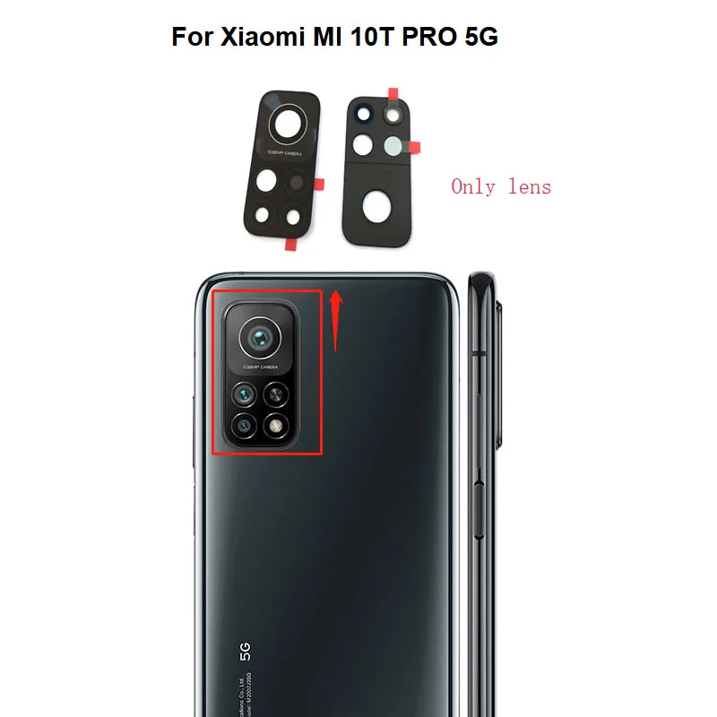 

10 шт. Новинка для Xiaomi Mi 10T Pro задняя камера Объектив Стекло с клеем