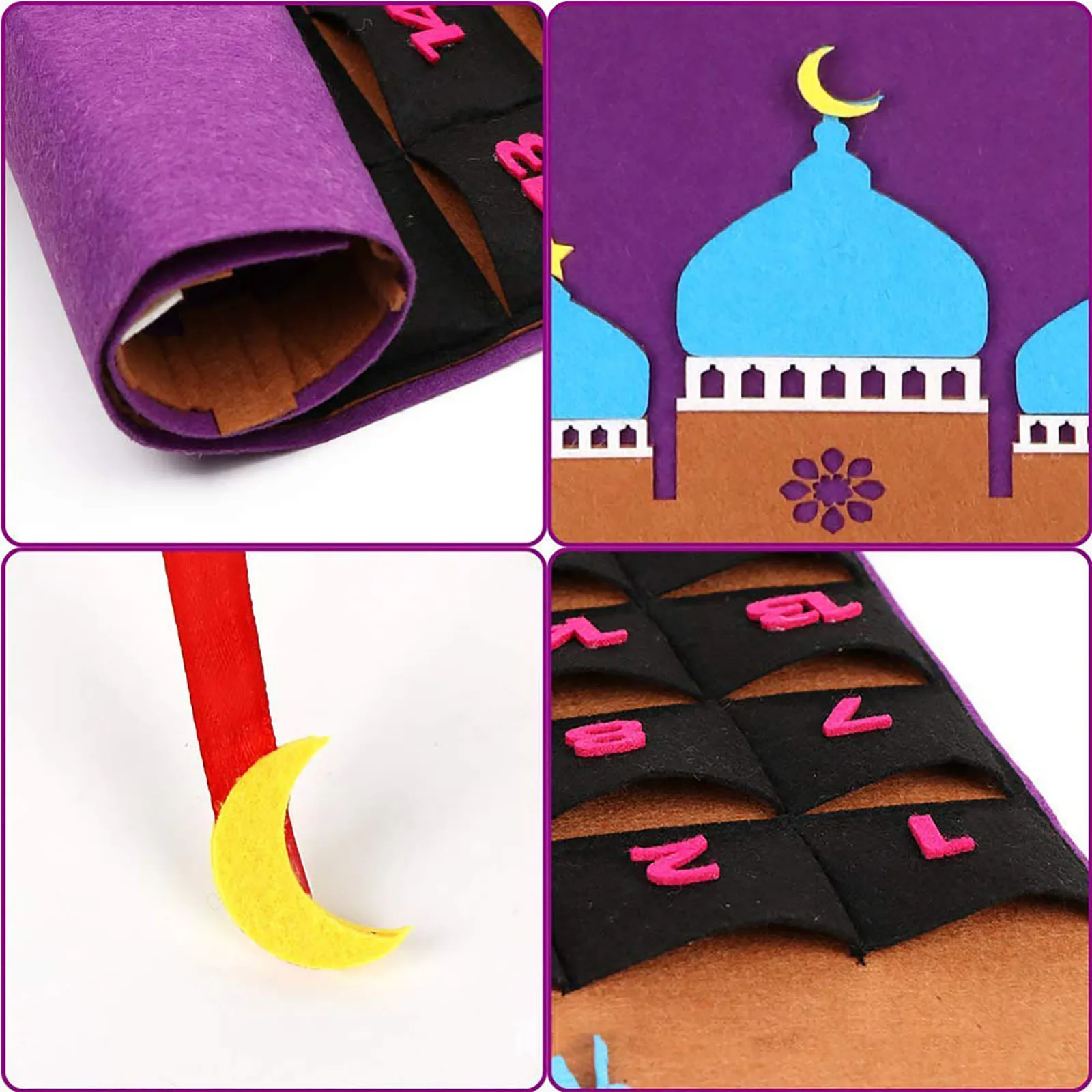 

30 Day Ramadan Calendar Kids Gifts With Pocket Wall Hanging Eid Mubarak Countdown Felt Diy Advent Home Decor Muslim Living Room