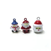 snowman santa claus cartoon jingle bell charms necklace pendant accessories jewelry craft findings