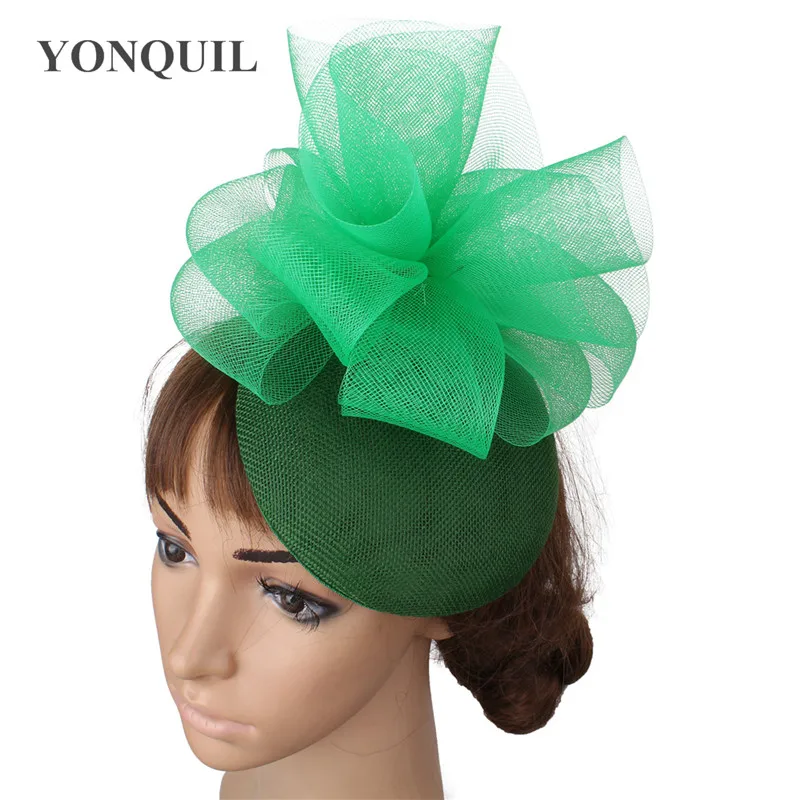 Женская Вуалетка для свадьбы зеленая шляпа вечеринки ужина коктейля гонки