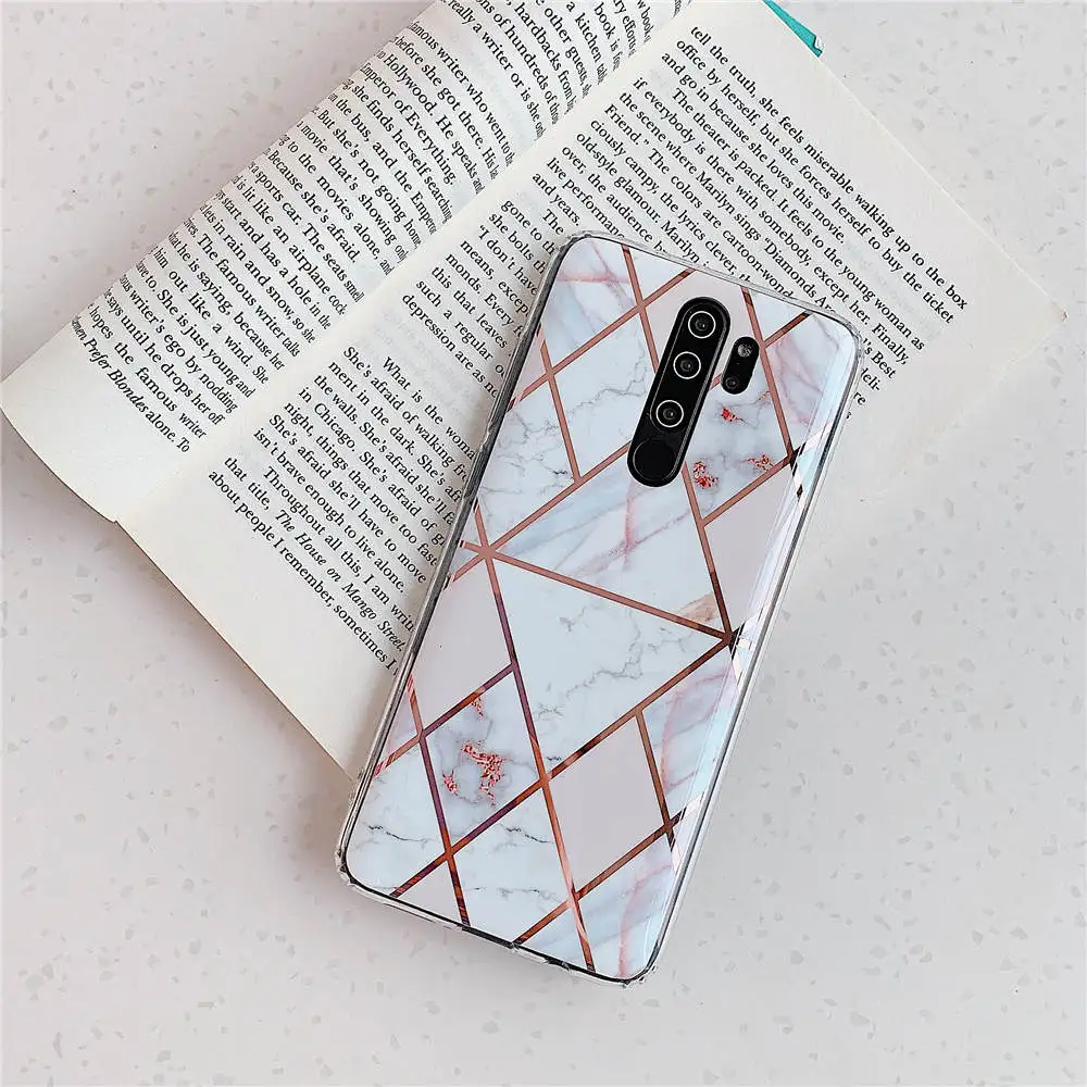 3 Чехол для телефона с геометрическим мраморным покрытием, чехол s для Xiaomi Redmi Note 7 8 6 5 Pro, чехол, мягкий силиконовый чехол из ТПУ - Цвет: 3