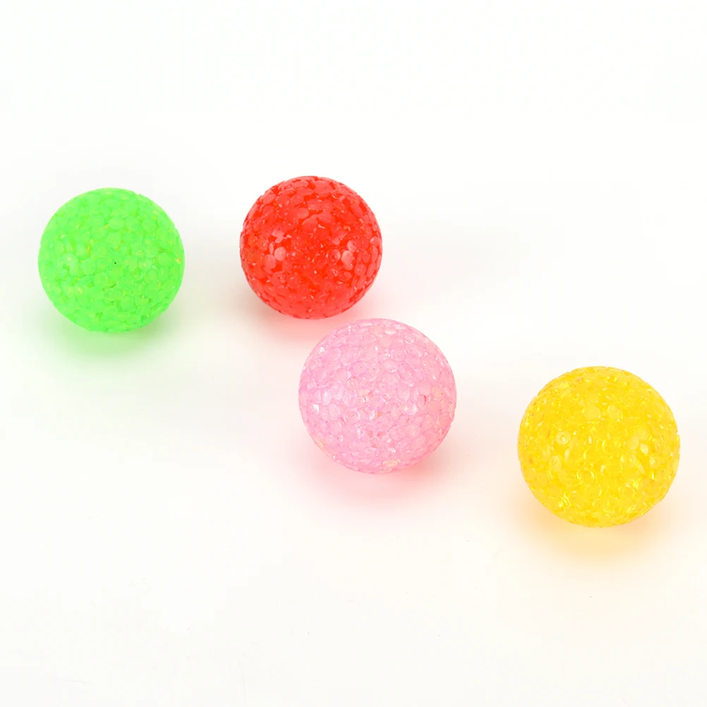 

2018 New 1pc pet dog cat puppy play chew transparent particles ball squeaker squeaky with sound training toy