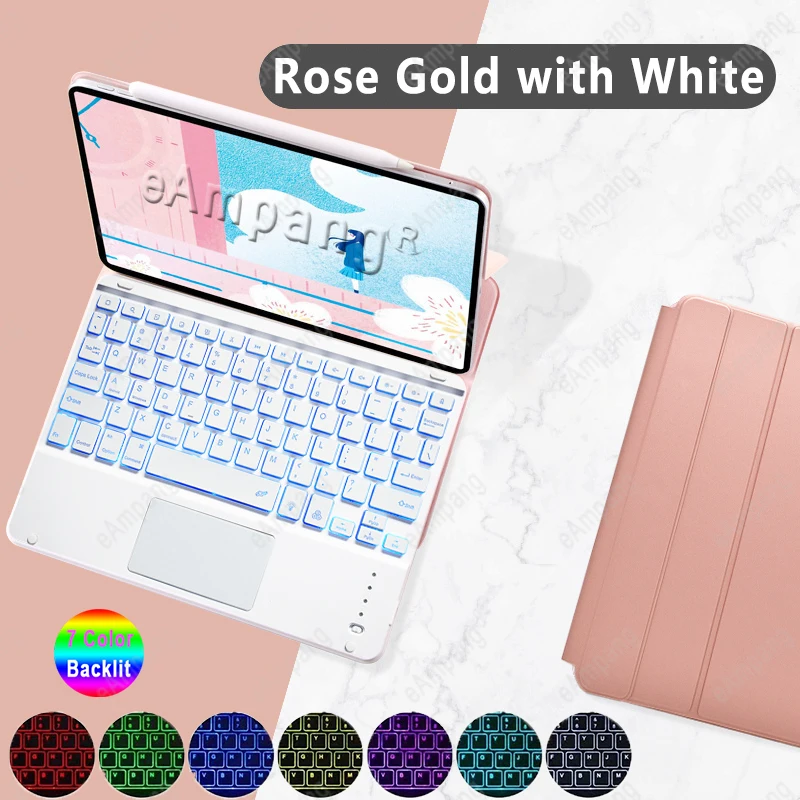 

Беспроводная Волшебная клавиатура для iPad Air 4 2020 10,9, чехол для клавиатуры iPad Pro 11 12,9 2018 2020 2021 Air 4-го поколения, Магнитный чехол