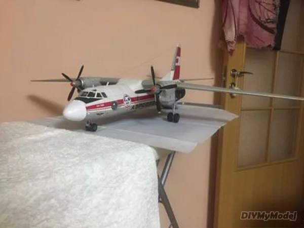 DIYMyModeI-avi&oacute;n de transporte de An26-26, bricolaje, modelo de papel artesanal, juego hecho a mano, rompecabezas de juguete, regalo, utillaje de pel&iacute;cula-0