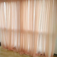 fairy pink chiffon curtain princess window tulle cortinas for living room bedroom kitchen dormitory finished window treatments