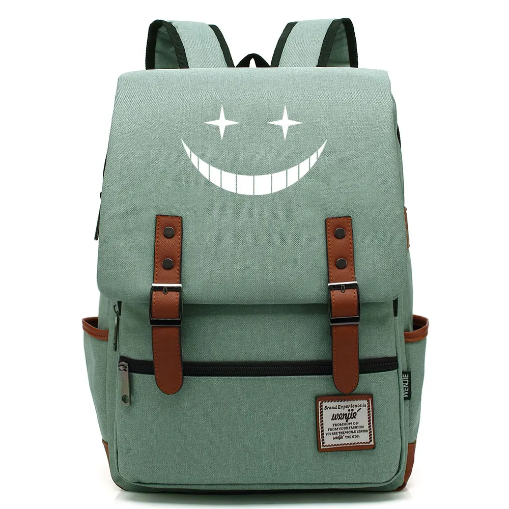 Холщовый школьный ранец для мальчиков и девочек с аниме-принтом | Багаж сумки