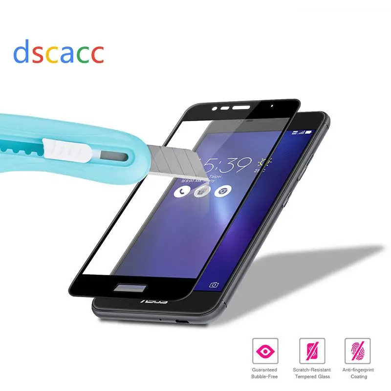 dscacc Full covered Tempered Glass Screen Protector For ASUS zenfone ZC553KL/ZE553KL/ZE552KL (NOT 3D Curved) 100pcs | Мобильные
