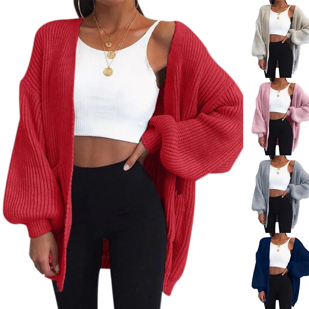 

Women Sweater V-Neck Knitted Casual Sweaters Cardigans Lady Knitting Soft Thin Long Sleeve Cardigan Outwear For Female #BL2