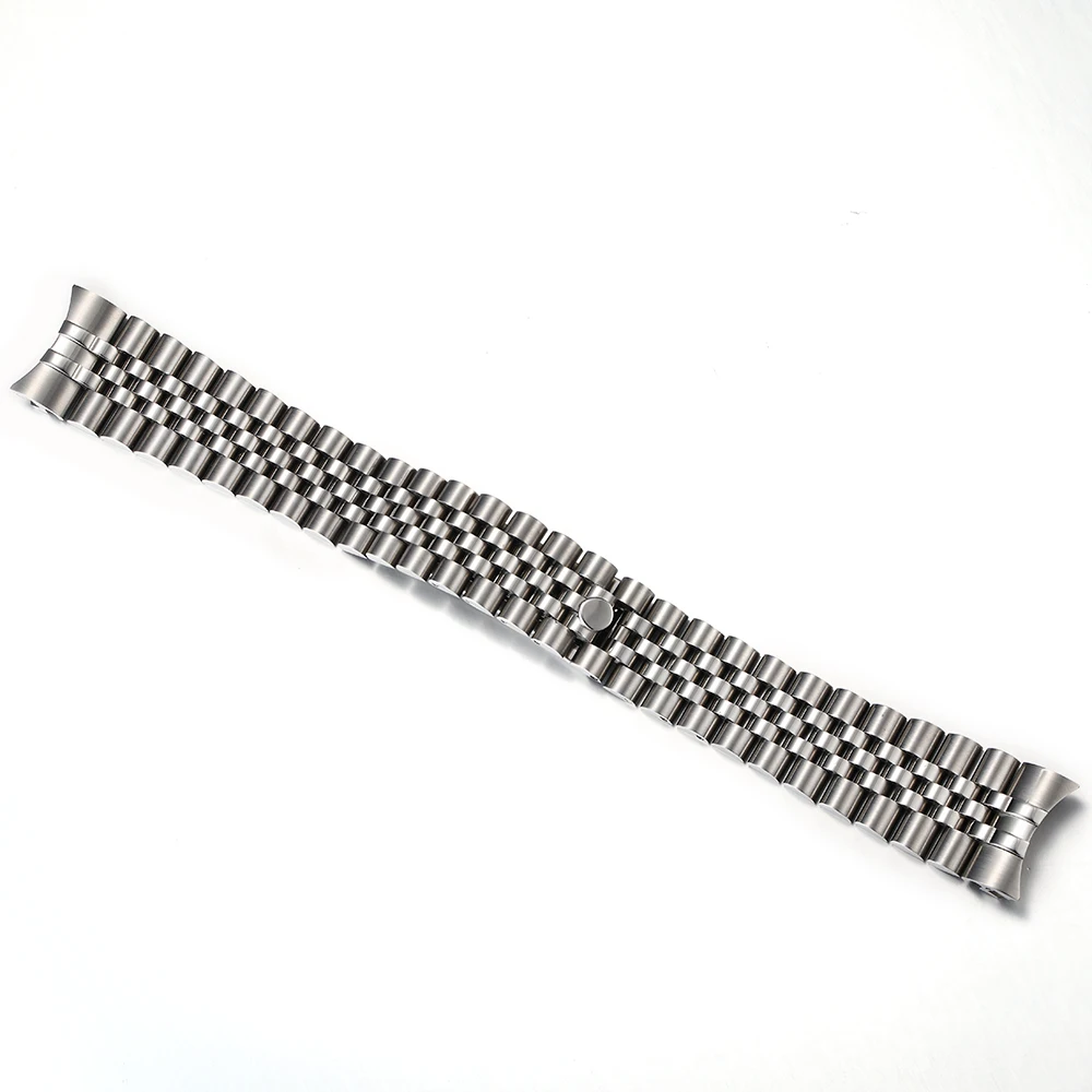 13mm  17mm 20mm 21mm 316L Solid Stainless Steel Jubilee Curved End Watch Strap Band Bracelet  Fit For Rolex
