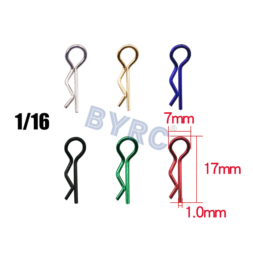 2шт гоночный зажим R Pin 1/16 1/10 1/8 RC стальной проволочный автомобиль оболочка корпус