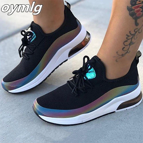 

Women Lace Up Sneaker 2020 Woman Casual Mesh Spring Autumn Women's Breathable Ladies Comfortable Female Vulcanize Shoe Plus Size