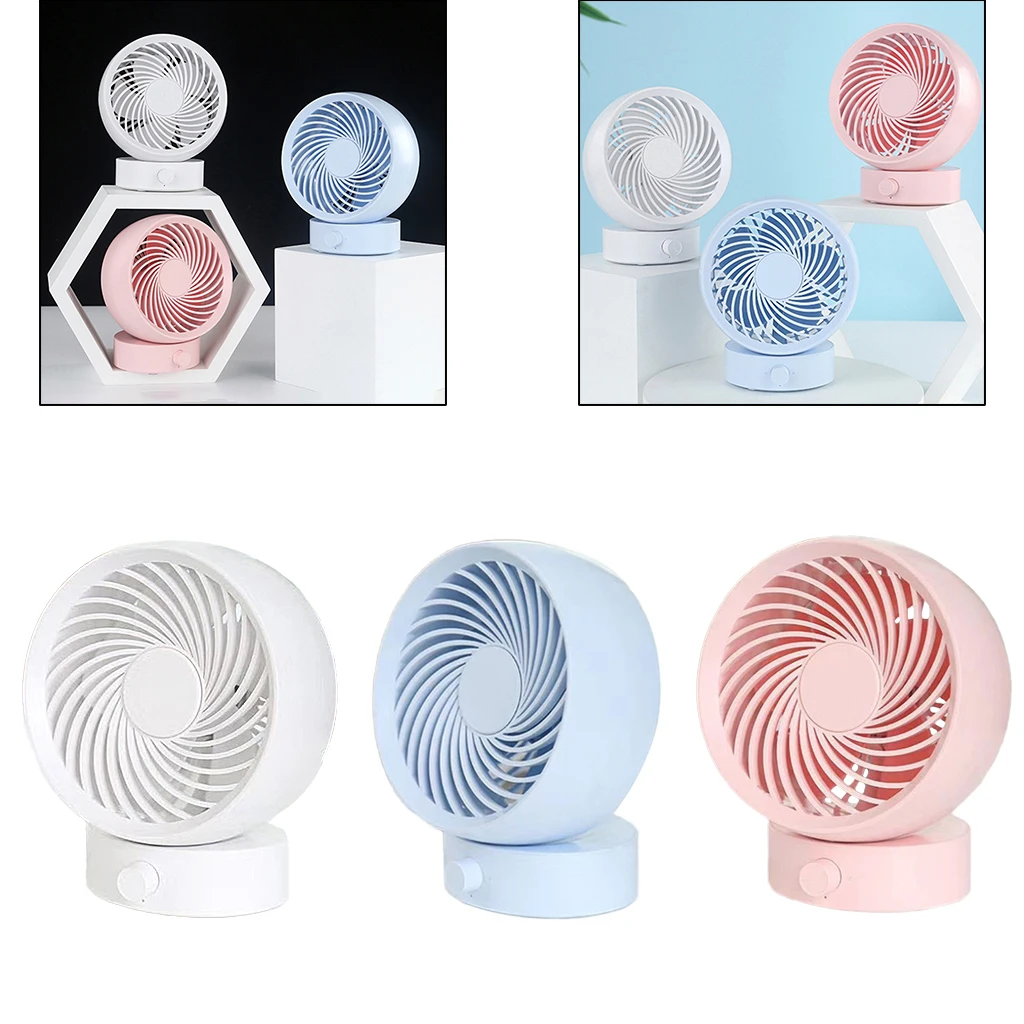 

Mini Small USB Desk Desktop Table Fan Quiet Operation for Bedroom w/Control Knob