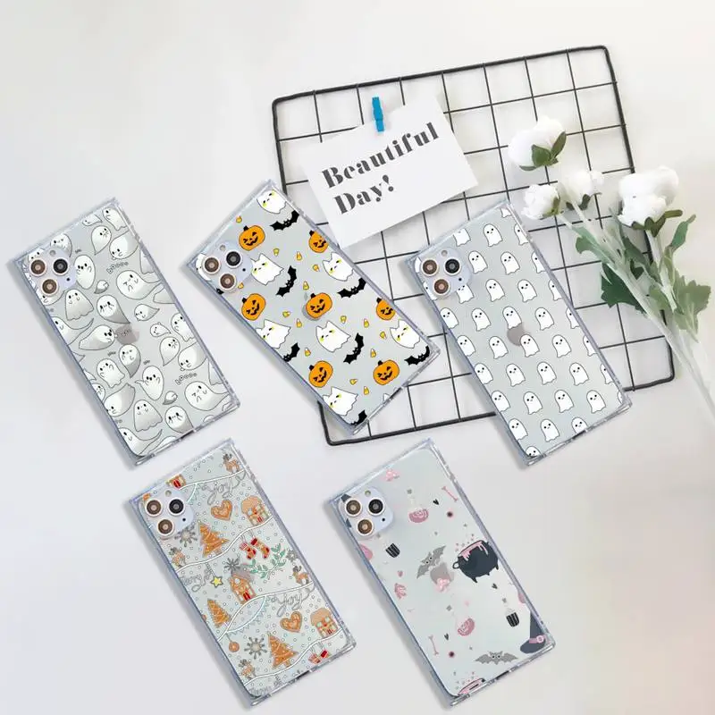 

merry christmas Phone Case Transparent for iPhone 7 8 11 12 se 2020 mini pro X XS XR MAX Plus