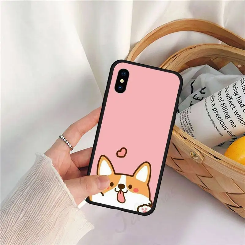 

Corgi cute animal cartoon dog Phone Case for iPhone 11 12 mini pro XS MAX 8 7 6 6S Plus X 5S SE 2020 XR