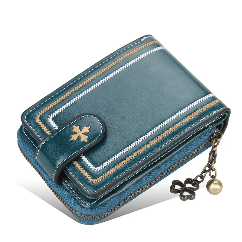 

Leather Women Wallet Hasp Small and Slim Coin Pocket Purse Women Wallets Cards Holders Luxury Brand Wallets Designer