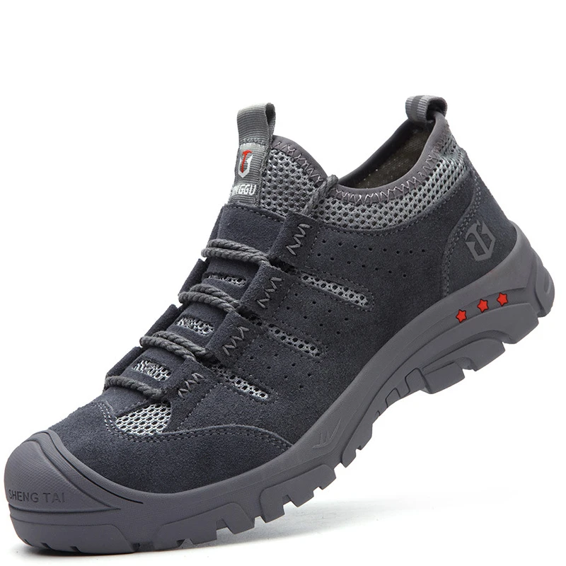 

Men Steel Toe Safety Boots Work Shoes Indestructible Sneakers Puncture-Proof Men's Boots Safety Shoes Work Boots work snekers