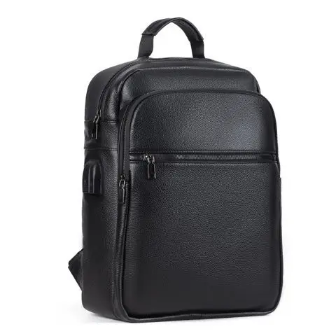 Real Natural Leather Men Backpacks Fashion Student Backpack Boy Luxury Brand Large Computer Laptop Bag 100% Cow Genuine Leather