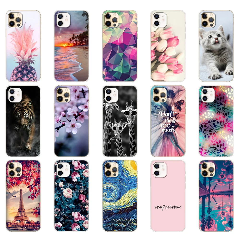 

For iphone 12 Case For iphone 12 mini 12 Pro Max Case Soft TPU Silicon Back Phone Cover For Apple iPhone12 iphone 12Pro Coque