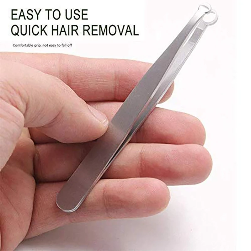 

Universal Nose Hair Trimming Tweezers Stainless Steel Round Tip Multifunction Eyebrow Clippers Hair Removal Grooming Scissor for