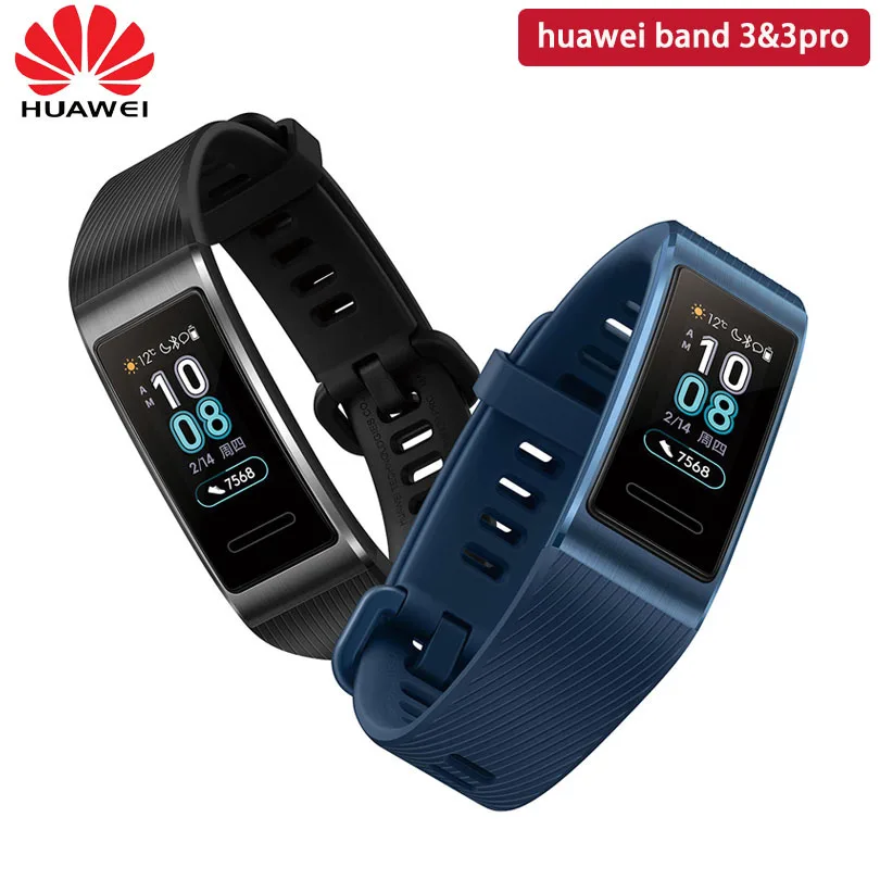 Huawei Band 3 Pro 0 95 дюйма Поддержка GPS NFC трекер плавание Водонепроницаемый Bluetooth фитнес