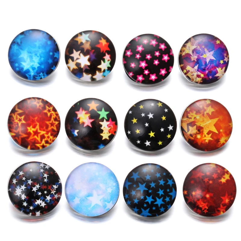 10 шт./лот Новые 18 мм застежки ювелирные изделия винтажные стеклянные Подходит для