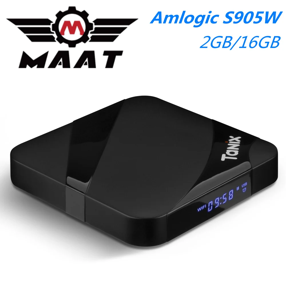 ТВ-приставка MAAT 2 Гб Ram 16 ГБ Android 8 1 Amlogic S905W четырехъядерный смарт-приставка BT4.1 4K 4 GHz