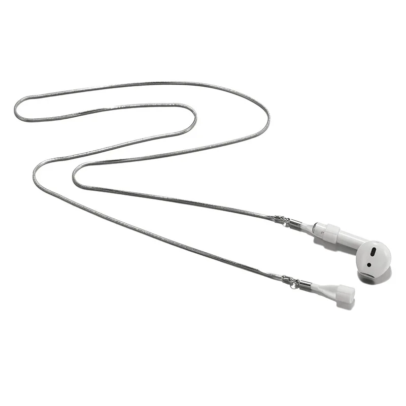 Анти потерянные цепи для AirPods змеиная цепочка ожерелье креативное металлическое