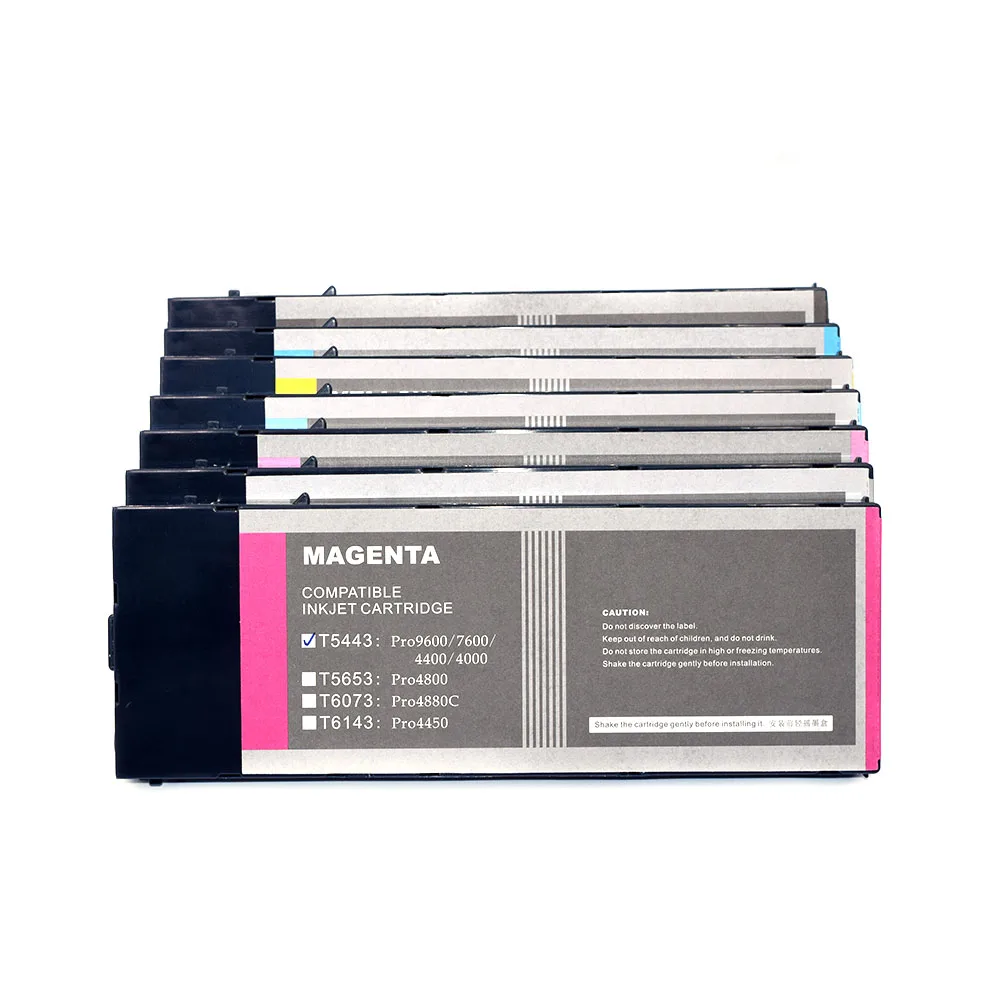 7 color 220ml full compatible ink cartridge with dye ink for epson stylus pro 7600 9600 printer free global shipping