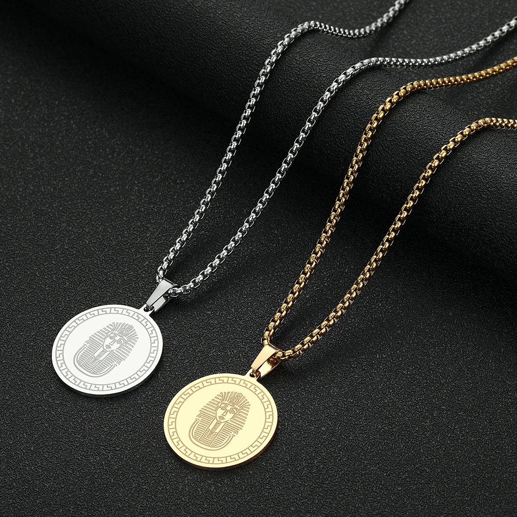 Kinitial новое ожерелье из Египта подвеска-танкхамун с геометрическим кольцом колье