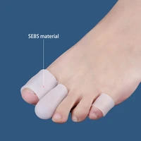 new 2pcspair silicone gel little toe tube corns blisters corrector pinkie protector gel bunion sleeve toe bone brace care