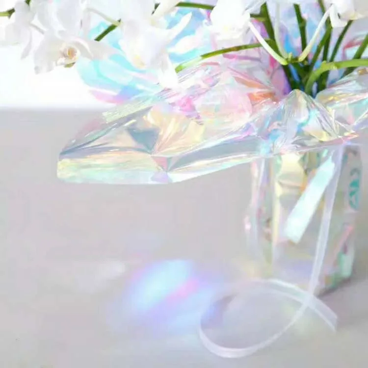 Прямая упаковка букета материал новая оберточная бумага для цветов радужная